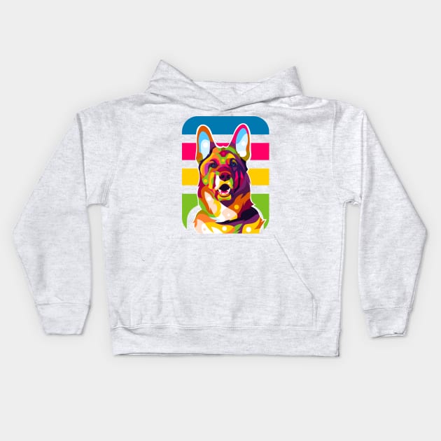 German Shepherd Kids Hoodie by wpaprint